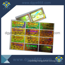Custom Rainbow Genuine Color Security Seal Hologram Stickers